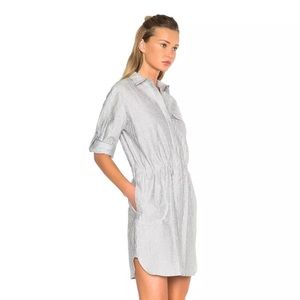 ATM oversized striped shirt dress blue white S 4